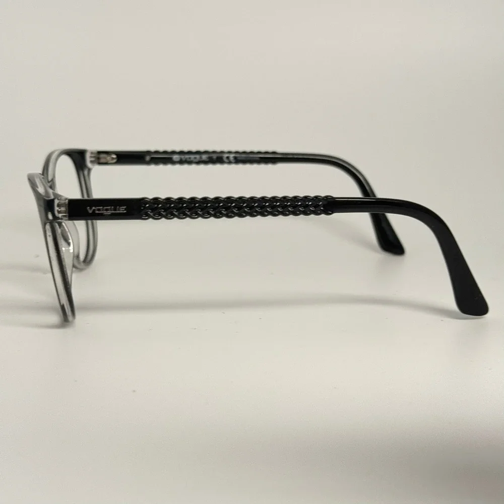 Vogue VO 5030 W827 Black Cat Eye Eyeglasses Frames 53-16-140 Braided Temple